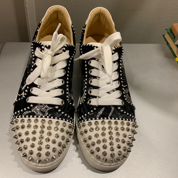Authentic Christian Louboutin Spikes Women’s Sneakers sz 8.5 - Picture 4 of 12